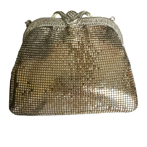 Silver Mesh Mini Handbag Bag Vintage - Picture 3 of 4